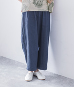 リネン製品染めパンツ(ブルー)