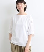 【Cion】コットンタックスリーブTシャツ(A・オフホワイト)
