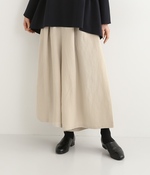 リネンレーヨン タックワイドパンツ(B・ナチュラル)